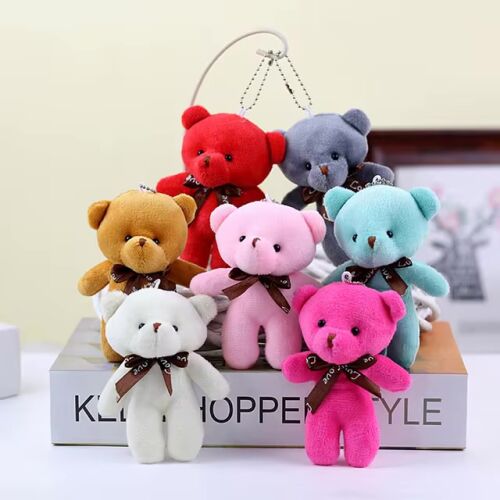 11 Cm Renkli Peluş Ayıcık Anahtarlık - 1