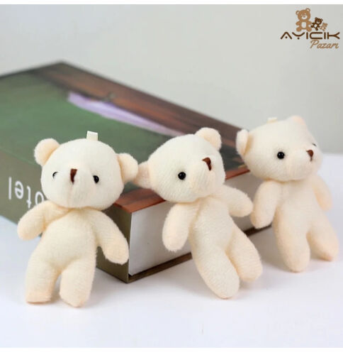 11cm Düz Ayı Kırık Beyaz Renk 12'li Paket - 1