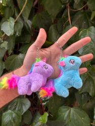 Pelüş Unicorn Anahtarlık 12'li Paket - 1