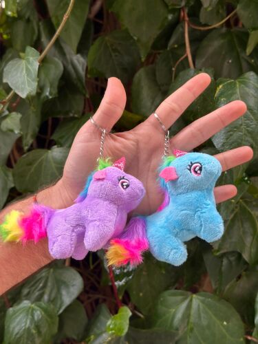 Pelüş Unicorn Anahtarlık 12'li Paket - 1